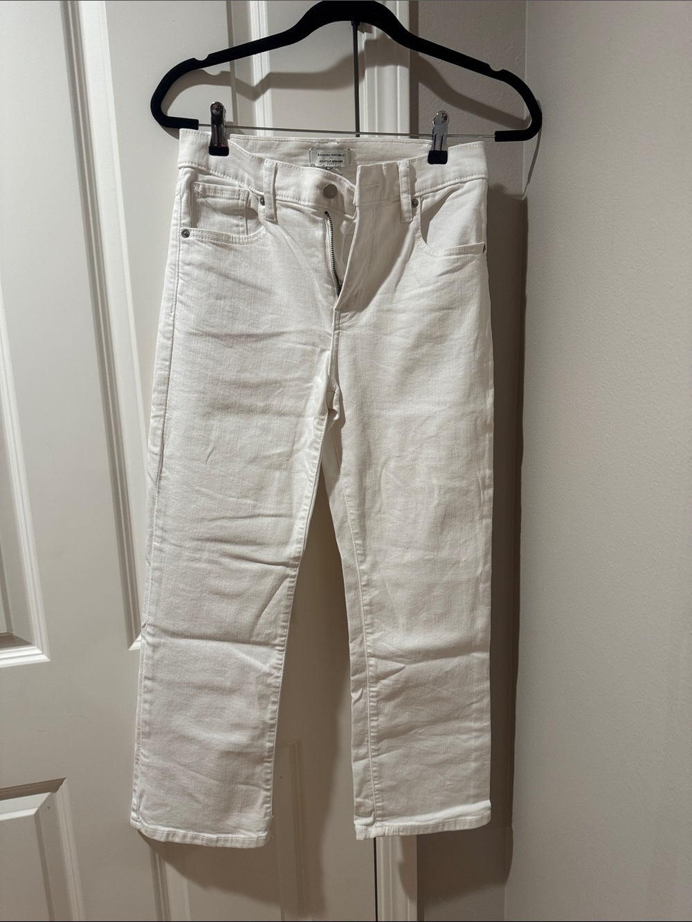 Banana Republic White Boot-Cut Jeans